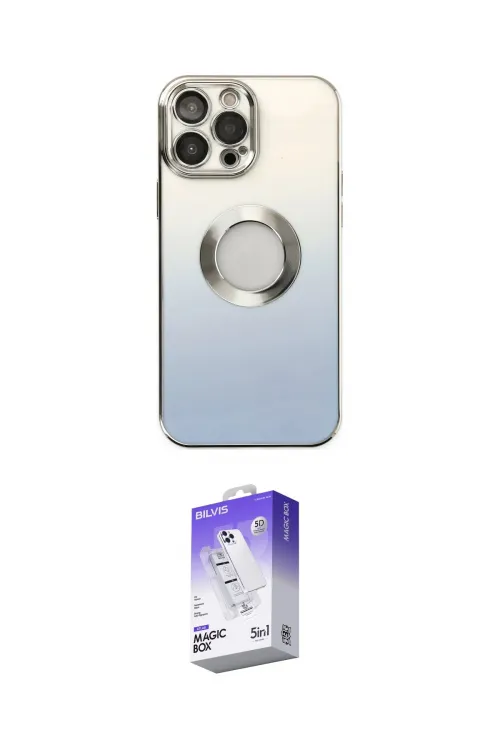 ieg™ iPhone 14 Pro Max Kılıf Kutup Yansıma Özel Seri - Siyah Bilvis 5in1 3D Magic Cam Ekran Koruyucu