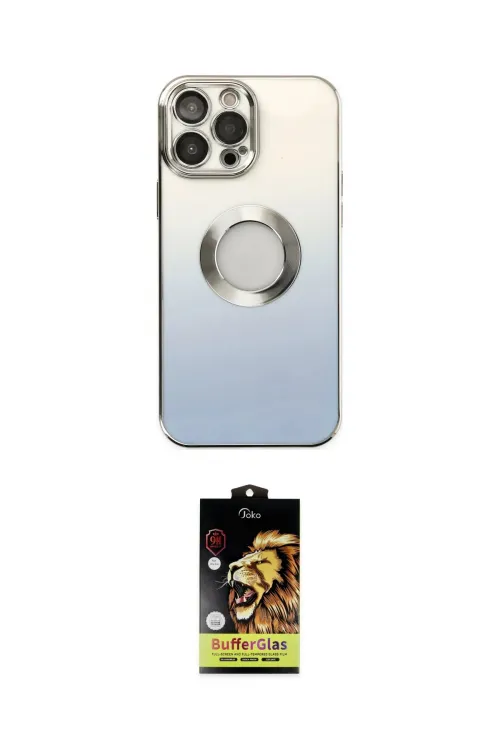 ieg™ iPhone 14 Pro Max Kılıf Kutup Yansıma Özel Seri - Siyah Buffer Cam Ekran Koruyucu