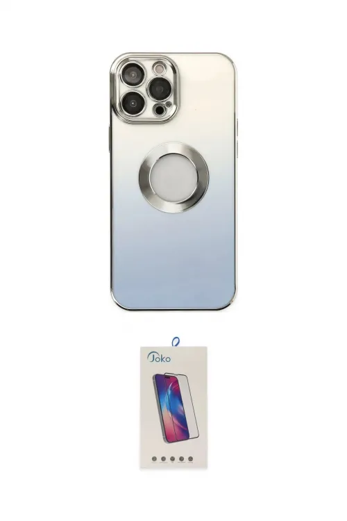 ieg™ iPhone 14 Pro Max Kılıf Kutup Yansıma Özel Seri - Siyah Joko 5D Cam