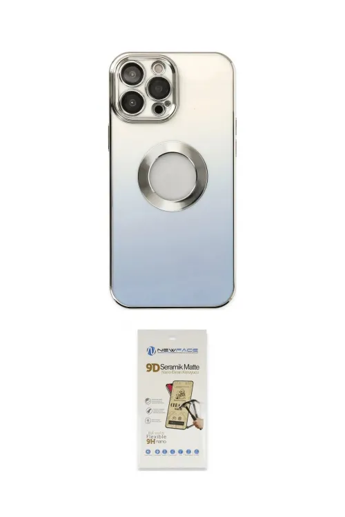 ieg™ iPhone 14 Pro Max Kılıf Kutup Yansıma Özel Seri - Siyah Mat Seramik Nano Ekran Koruyucu