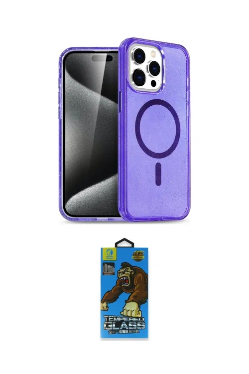 ieg™ iPhone 14 Pro Max Kılıf Nova Asil Prime - Siyah 18D Cam Ekran Koruyucu