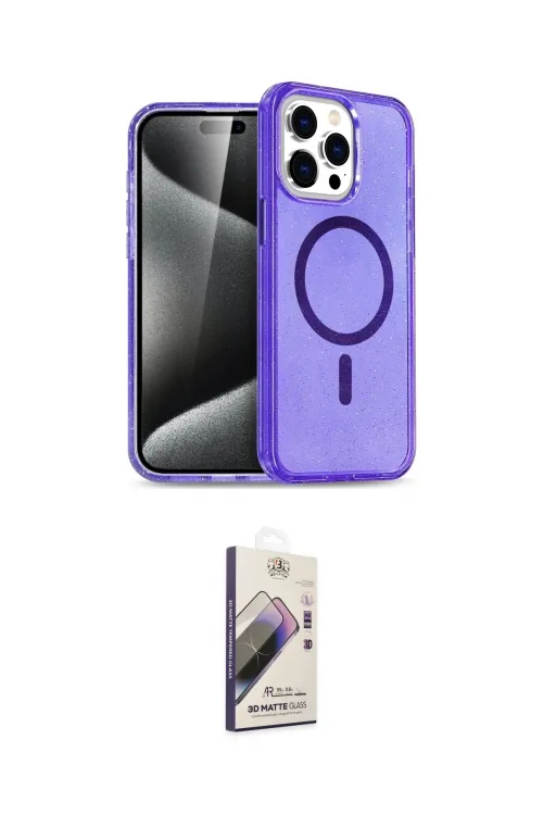 ieg™ iPhone 14 Pro Max Kılıf Nova Asil Prime - Siyah Bilvis 3D Mat Cam Ekran Koruyucu