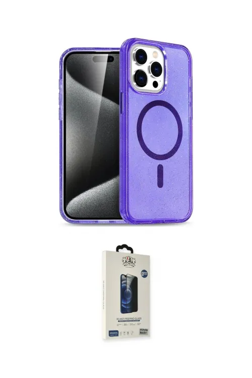 ieg™ iPhone 14 Pro Max Kılıf Nova Asil Prime - Siyah Bilvis Hayalet Cam Ekran Koruyucu