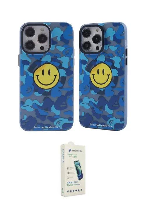 ieg™ iPhone 14 Pro Max Kılıf Nova Doku Koleksiyonu - Şeffaf Pasifik Cam Ekran Koruyucu