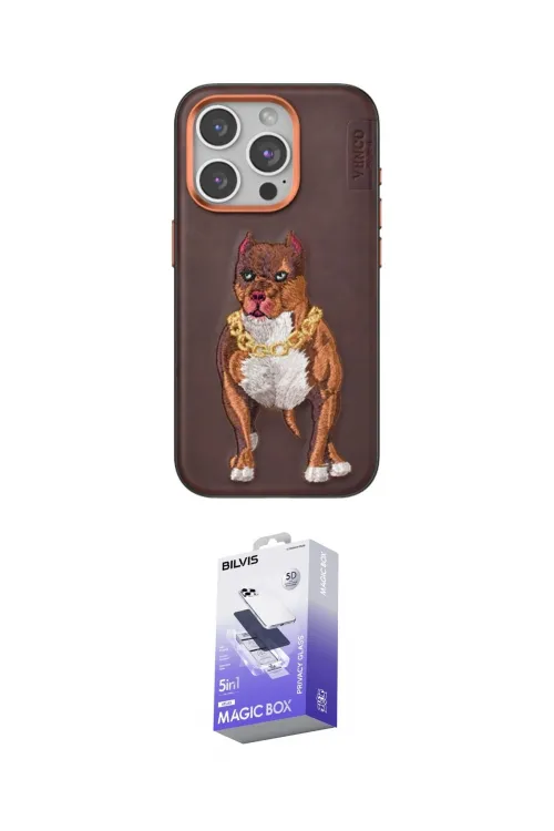 ieg™ iPhone 14 Pro Max Kılıf Nova Form Koleksiyonu - Siyah Bilvis 5in1 5D Magic Hayalet Cam Ekran Koruyucu