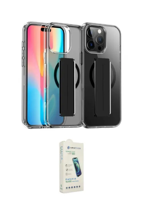 ieg™ iPhone 14 Pro Max Kılıf Nova Işık Koleksiyonu - Şeffaf Pasifik Cam Ekran Koruyucu