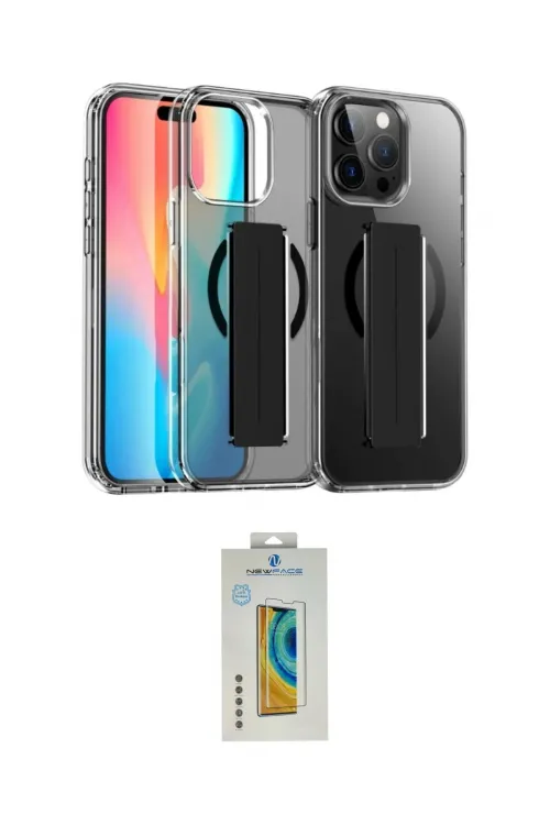 ieg™ iPhone 14 Pro Max Kılıf Nova Işık Koleksiyonu - Siyah Polymer Nano Ekran Koruyucu