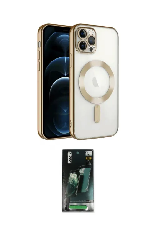 ieg™ iPhone 14 Pro Max Kılıf Nova Işık Özel Seri - Siyah 360 Mat Full Body Arka Koruyucu