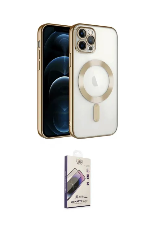 ieg™ iPhone 14 Pro Max Kılıf Nova Işık Özel Seri - Siyah Bilvis 3D Mat Cam Ekran Koruyucu