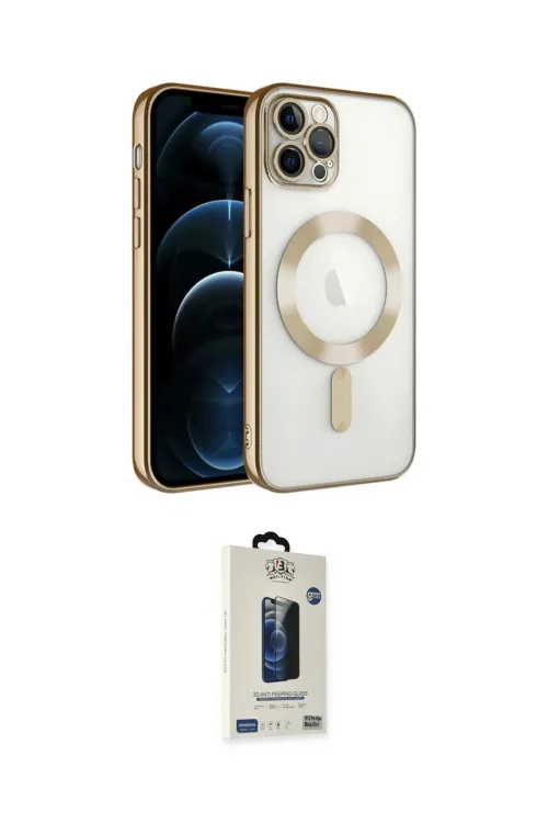 ieg™ iPhone 14 Pro Max Kılıf Nova Işık Özel Seri - Siyah Bilvis Hayalet Cam Ekran Koruyucu