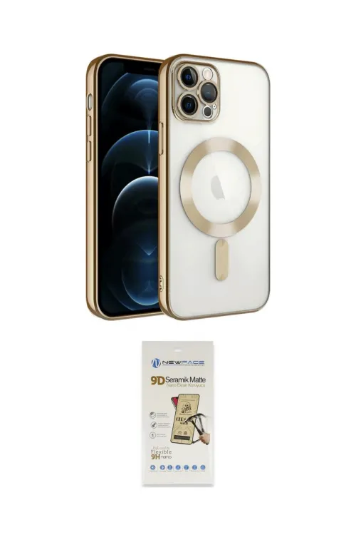 ieg™ iPhone 14 Pro Max Kılıf Nova Işık Özel Seri - Siyah Mat Seramik Nano Ekran Koruyucu