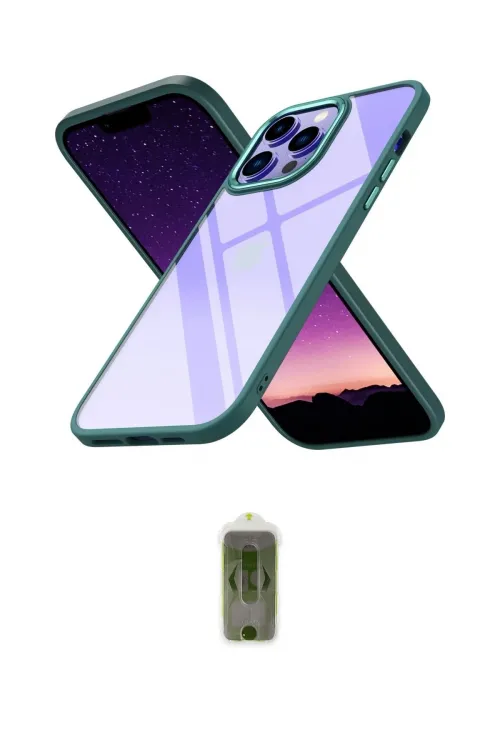 ieg™ iPhone 14 Pro Max Kılıf Nova Işık Serisi - Siyah Joko Magic 5D Hayalet Cam