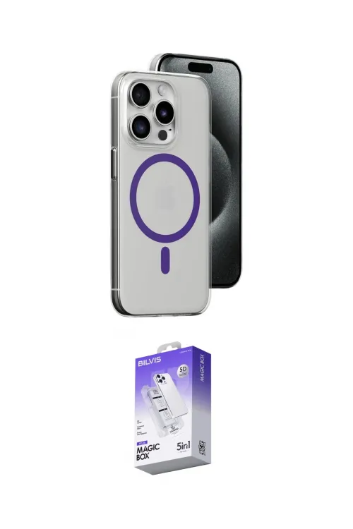 ieg™ iPhone 14 Pro Max Kılıf Odak Form Özel Seri - Siyah Bilvis 5in1 3D Magic Cam Ekran Koruyucu