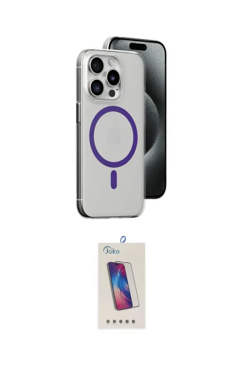 ieg™ iPhone 14 Pro Max Kılıf Odak Form Özel Seri - Siyah Joko 5D Cam