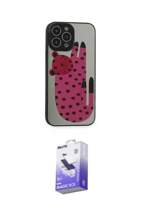 ieg™ iPhone 14 Pro Max Kılıf Odak Klasik Serisi - Siyah Bilvis 5in1 5D Magic Hayalet Cam Ekran Koruyucu