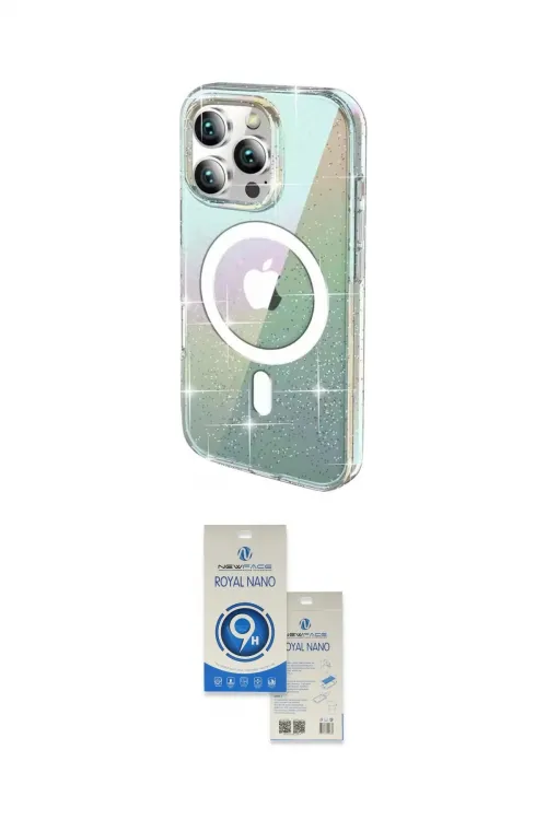 ieg™ iPhone 14 Pro Max Kılıf Odak Modern Serisi - Şeffaf Royal Nano Ekran Koruyucu