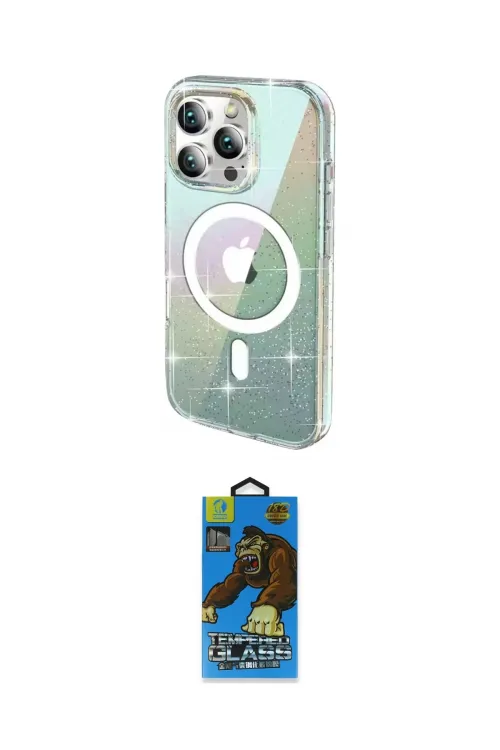 ieg™ iPhone 14 Pro Max Kılıf Odak Modern Serisi - Siyah 18D Cam Ekran Koruyucu