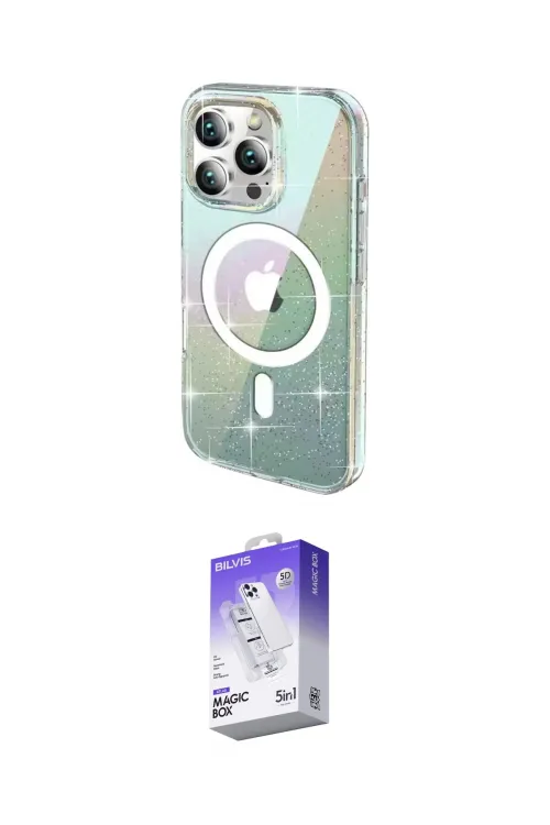 ieg™ iPhone 14 Pro Max Kılıf Odak Modern Serisi - Siyah Bilvis 5in1 3D Magic Cam Ekran Koruyucu