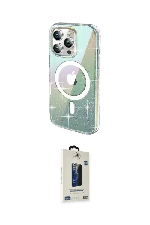 ieg™ iPhone 14 Pro Max Kılıf Odak Modern Serisi - Siyah Bilvis Hayalet Cam Ekran Koruyucu