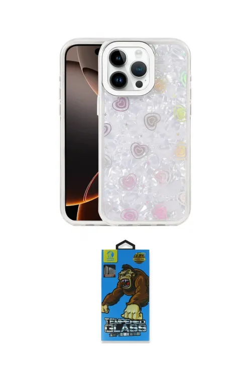 ieg™ iPhone 14 Pro Max Kılıf Odak Prime - Siyah 18D Cam Ekran Koruyucu