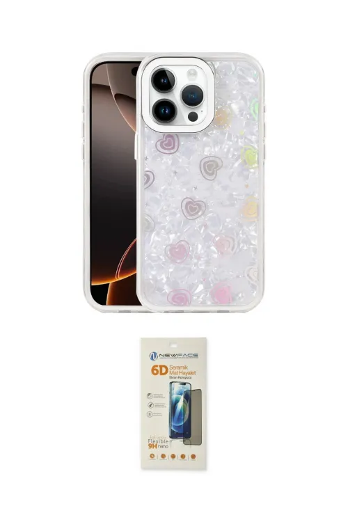 ieg™ iPhone 14 Pro Max Kılıf Odak Prime - Siyah 6D Mat Seramik Hayalet Nano Ekran Koruyucu
