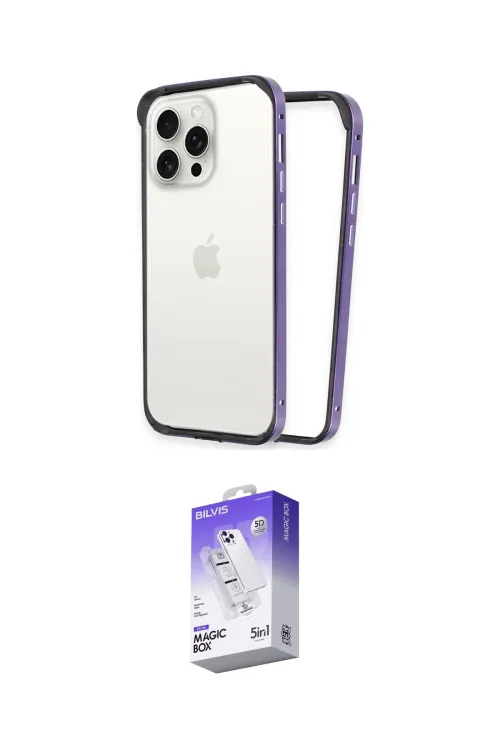 ieg™ iPhone 14 Pro Max Kılıf Pusula Asil Koleksiyonu - Siyah Bilvis 5in1 3D Magic Cam Ekran Koruyucu