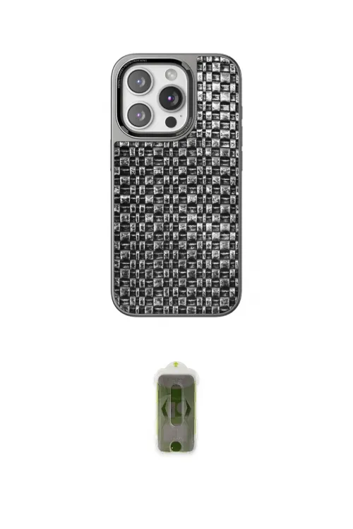 ieg™ iPhone 14 Pro Max Kılıf Siluet Form Serisi - Siyah Joko Magic 5D Hayalet Cam