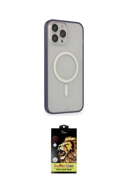 ieg™ iPhone 14 Pro Max Kılıf Siluet Işık Koleksiyonu - Siyah Buffer Cam Ekran Koruyucu