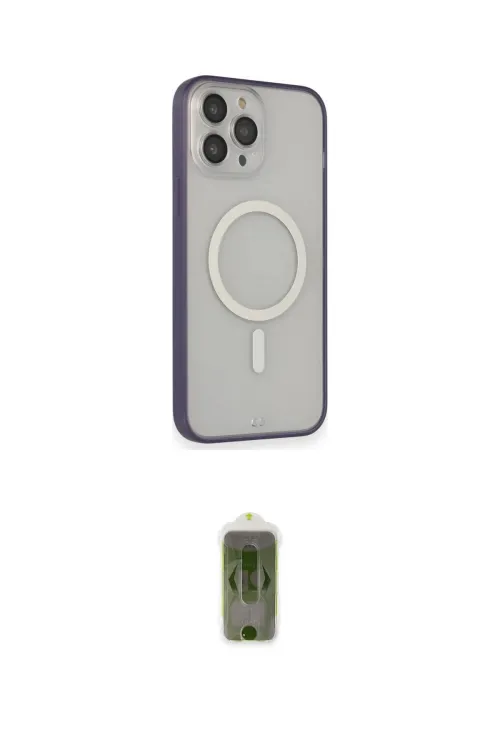 ieg™ iPhone 14 Pro Max Kılıf Siluet Işık Koleksiyonu - Siyah Joko Magic 5D Hayalet Cam