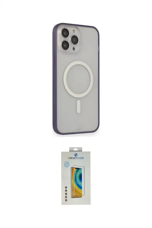 ieg™ iPhone 14 Pro Max Kılıf Siluet Işık Koleksiyonu - Siyah Polymer Nano Ekran Koruyucu