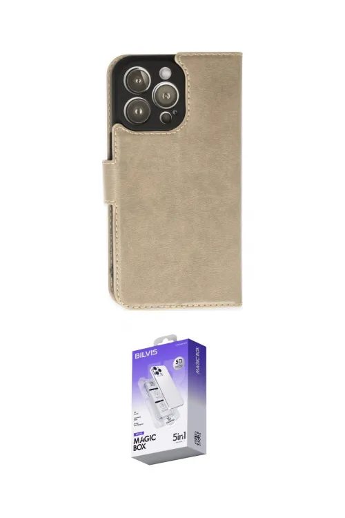 ieg™ iPhone 14 Pro Max Kılıf Siluet Işık Serisi - Siyah Bilvis 5in1 3D Magic Cam Ekran Koruyucu