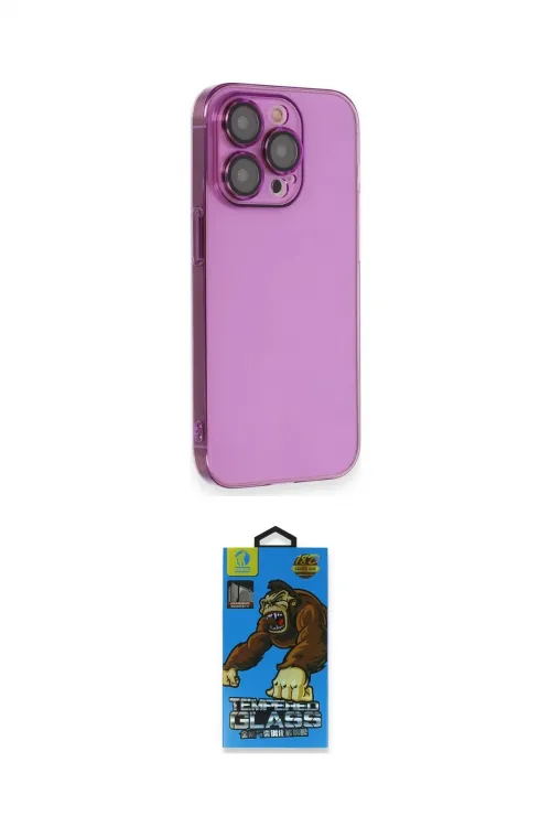ieg™ iPhone 14 Pro Max Kılıf Siluet Minimal Özel Seri - Siyah 18D Cam Ekran Koruyucu