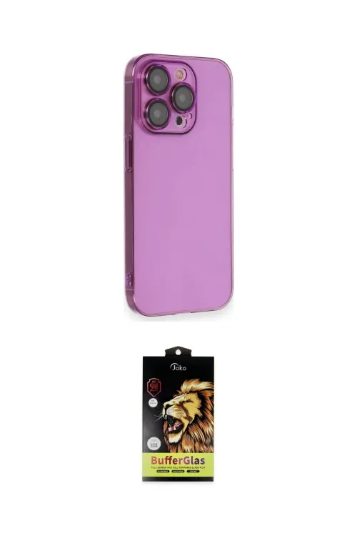 ieg™ iPhone 14 Pro Max Kılıf Siluet Minimal Özel Seri - Siyah Buffer Cam Ekran Koruyucu