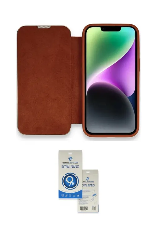 ieg™ iPhone 14 Pro Max Kılıf Siluet Minimal Serisi - Şeffaf Royal Nano Ekran Koruyucu