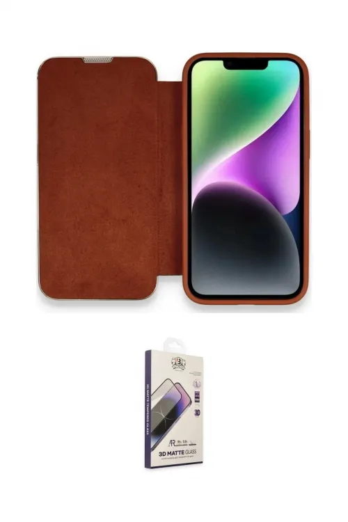ieg™ iPhone 14 Pro Max Kılıf Siluet Minimal Serisi - Siyah Bilvis 3D Mat Cam Ekran Koruyucu