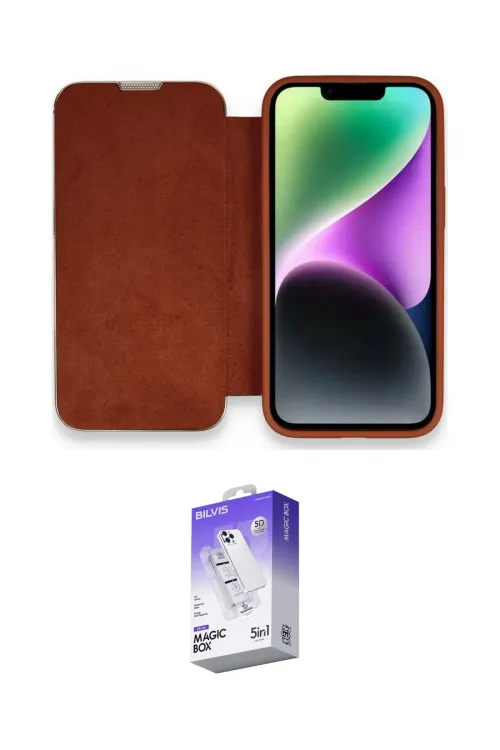 ieg™ iPhone 14 Pro Max Kılıf Siluet Minimal Serisi - Siyah Bilvis 5in1 3D Magic Cam Ekran Koruyucu