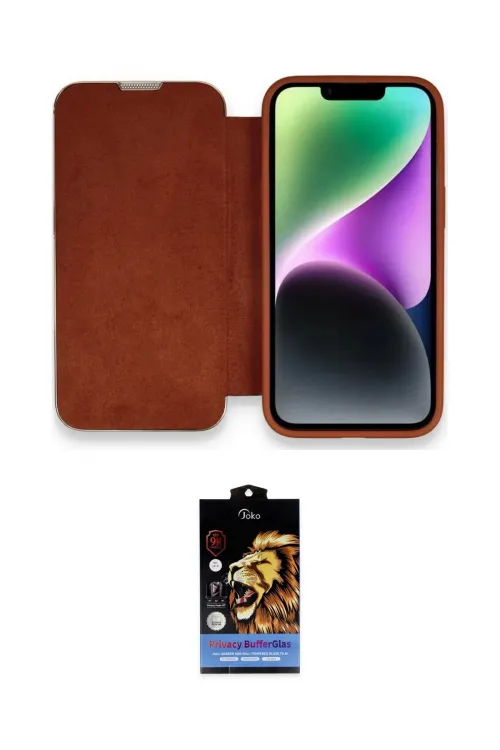 ieg™ iPhone 14 Pro Max Kılıf Siluet Minimal Serisi - Siyah Buffer Hayalet Cam Ekran Koruyucu