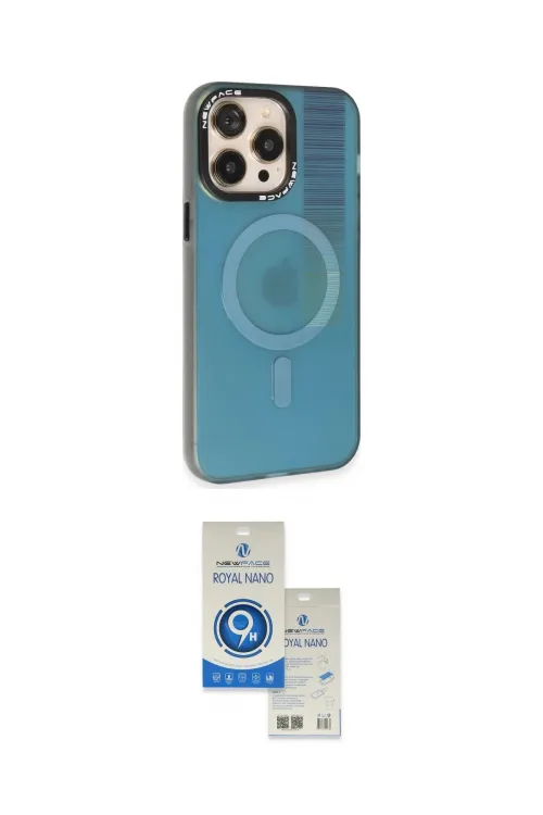 ieg™ iPhone 14 Pro Max Kılıf Siluet Modern Koleksiyonu - Şeffaf Royal Nano Ekran Koruyucu