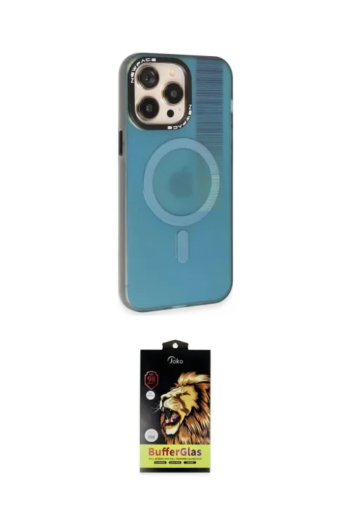 ieg™ iPhone 14 Pro Max Kılıf Siluet Modern Koleksiyonu - Siyah Buffer Cam Ekran Koruyucu