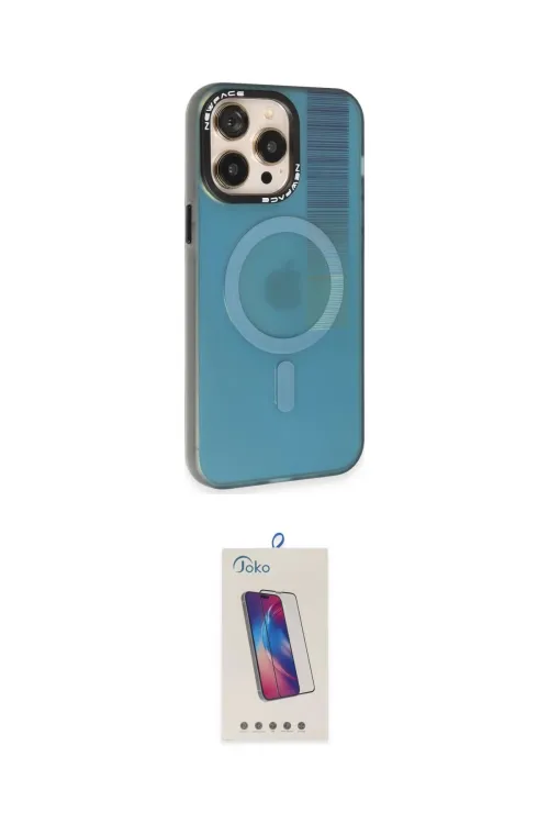 ieg™ iPhone 14 Pro Max Kılıf Siluet Modern Koleksiyonu - Siyah Joko 5D Cam