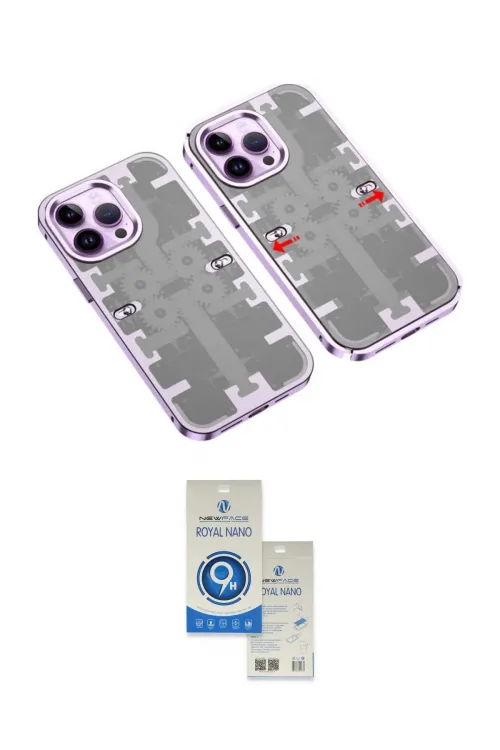 ieg™ iPhone 14 Pro Max Kılıf Ufuk Doku Prime - Şeffaf Royal Nano Ekran Koruyucu
