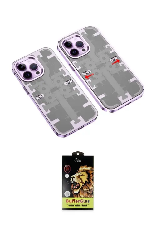 ieg™ iPhone 14 Pro Max Kılıf Ufuk Doku Prime - Siyah Buffer Cam Ekran Koruyucu