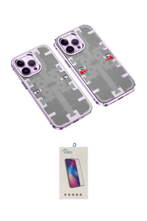 ieg™ iPhone 14 Pro Max Kılıf Ufuk Doku Prime - Siyah Joko 5D Cam