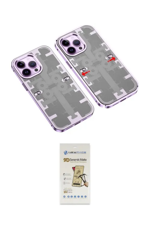 ieg™ iPhone 14 Pro Max Kılıf Ufuk Doku Prime - Siyah Mat Seramik Nano Ekran Koruyucu