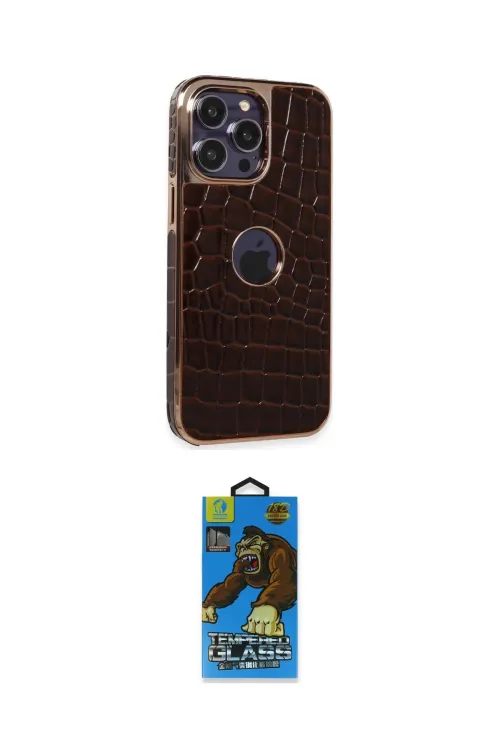 ieg™ iPhone 14 Pro Max Kılıf Ufuk Form Prime - Siyah 18D Cam Ekran Koruyucu