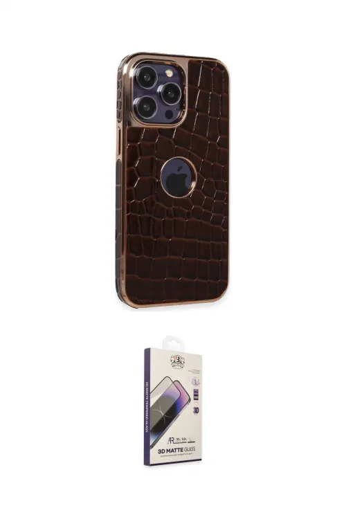 ieg™ iPhone 14 Pro Max Kılıf Ufuk Form Prime - Siyah Bilvis 3D Mat Cam Ekran Koruyucu
