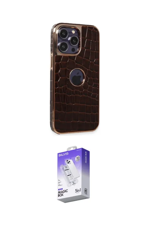 ieg™ iPhone 14 Pro Max Kılıf Ufuk Form Prime - Siyah Bilvis 5in1 3D Magic Cam Ekran Koruyucu