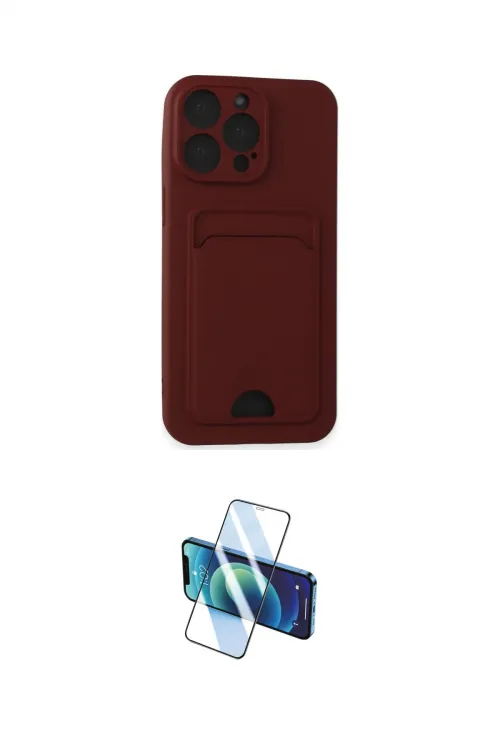 ieg™ iPhone 14 Pro Max Kılıf Vadi Çizgi Prime - Siyah 3D Antistatik Cam Ekran Koruyucu