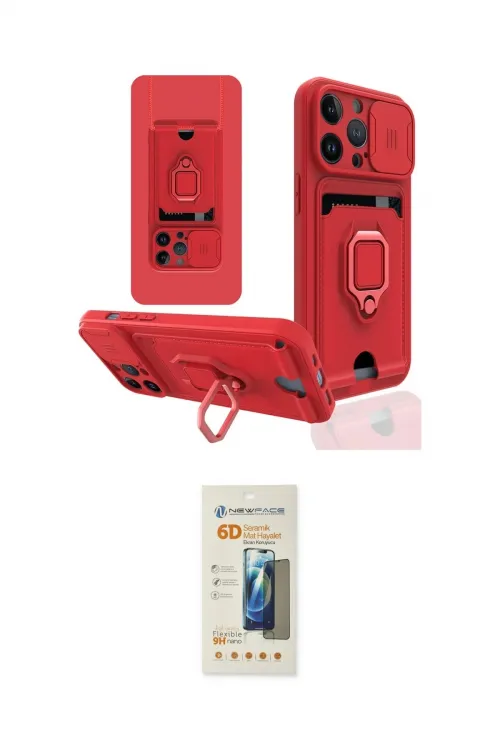 ieg™ iPhone 14 Pro Max Kılıf Vadi Form Prime - Siyah 6D Mat Seramik Hayalet Nano Ekran Koruyucu