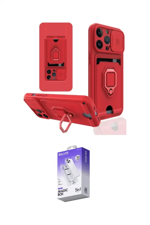 ieg™ iPhone 14 Pro Max Kılıf Vadi Form Prime - Siyah Bilvis 5in1 3D Magic Cam Ekran Koruyucu